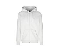 Tommy Jeans Uomo Felpa con Zip Flag Zip Thru con Cappuccio, Grigio (Silver Grey Heather), S