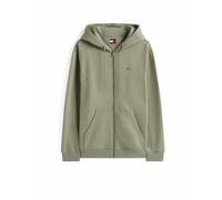 TOMMY JEANS Felpa con zip oliva | M