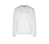 Tommy Jeans Uomo Felpa Regular Fit Flag Fleece Scollo Rotondo, Grigio (Silver Grey Heather), XXL