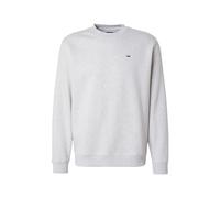 Tommy Jeans Uomo Felpa Regular Fit Flag Fleece Scollo Rotondo, Grigio (Silver Grey Heather), S