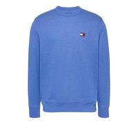 Tommy Jeans Felpa Logo Distintivo, Tempo Blu Melange, Tempo Blu Melange, L
