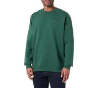 Tommy Jeans Felpa Pullover Uomo Tjm Reg S Flag Crew Dm0Dm20741, Verde (Shadow Pine), S