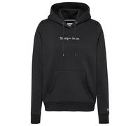 Tommy Jeans Felpa Regular Linear con Cappuccio Misto Cotone Nero