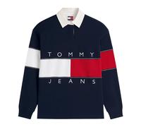 Tommy Jeans - Felpa Rugby Oversize - - Tops - Donna - Blu - L