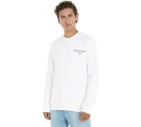 Tommy Jeans Felpa Uomo senza Cappuccio, Bianco (White), XXL