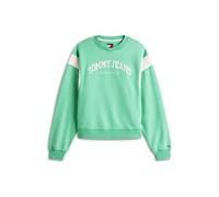 Felpa Tommy Jeans Boxy Varsity verde bianco donna - XS