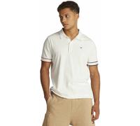 Tommy Jeans Uomo Maglietta Polo Maniche Corte Flag Cuff Slim Fit, Bianco (Ecru), M