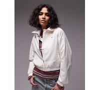 Tommy Jeans - Giacca bomber in cotone bianco sporco XXS