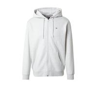 Tommy Jeans Uomo Felpa con Zip Flag Zip Thru con Cappuccio, Grigio (Silver Grey Heather), M