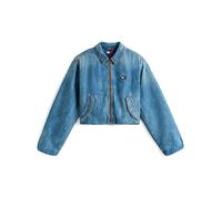 Tommy Jeans - Giacca harrington in denim imbottita lavaggio blu medio L