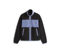 Tommy Jeans - Pile polar nero e blu a pannelli 50