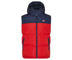 Tommy Jeans Giubbotto Senza Maniche Smanicato Bicolore Rosso