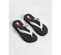 Tommy Jeans Donna Infradito Summer Sandal con Logo in Rilievo, Multicolore (Black/Ecru), 41