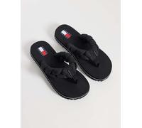 Tommy Jeans Donna Infradito Braided Beach Sandal con Dettaglio a Treccia, Nero (Black), 41