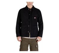 Tommy Jeans, ,Jackets ,Uomo ,Nero ,S Badge Overshirt