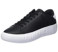 Tommy Jeans Leather Outsole EM0EM01159, Sneaker con Suola Cupsole Uomo, Nero (Black), 44 EU