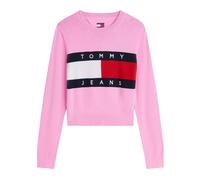 Tommy Jeans - Maglia Girocollo - - Knitwear - Donna - Rosa - L