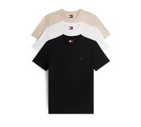 Tommy Jeans Tjm XSLIM 3PACK Tee Ext DM0DM21579 S/S T-Shirt, Multicolore (Nero/Sabbia del Golfo/Ecru), S, Multicolore (Nero/Sabbia del Golfo/Ecru), S