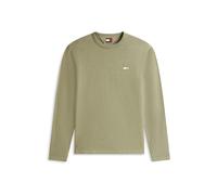Tommy Jeans - T-shirt a maniche lunghe kaki con stemma con logo-Verde 44