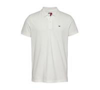 Tommy Jeans Tjm Slim Placket Polo Ext, Polo a Maniche Corte Uomo, Bianco (Ecru), S