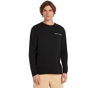 Tommy Jeans Maglietta Maniche Lunghe Uomo Linear Chest L/S Cotone
