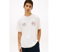 Tommy Jeans Sign Circle Relaxed Fit Short Sleeve T-shirt Bianco L Uomo