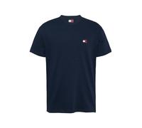 Tommy Jeans - T-shirt blu navy regular con toppa con logo S
