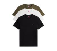 Tommy Jeans Tjm XSLIM 3PACK Tee Ext DM0DM21579 S/S T-Shirt, Multicolore (Nero/Verde Scuro/Ecru), M, Multicolore (Nero/Verde Scuro/Ecru), M