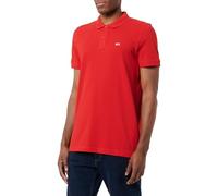 Tommy Jeans Maglietta Polo Maniche Corte Uomo Slim Fit, Rosso (Red Hot), XS