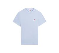 Tommy Jeans - T-shirt celeste con stemma-Blu 50