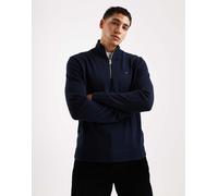 Tommy Jeans - Maglione blu navy con zip corta e logo sul petto 48