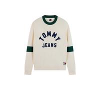 Tommy Jeans - Maglione con logo applicato classico - - Knitwear - Uomo - Beige - M