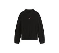 Tommy Jeans - Maglione in Cotone Nero con Collo Alto - - Knitwear - Donna - Nero - S