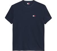 Tommy Jeans - T-shirt blu navy regular con toppa con logo L