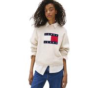 Tommy Jeans - Tjw Melange Flag Swe DW0DW21782 Beige - Abbigliamento XS Beige