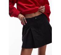 Tommy Jeans - Minigonna a pieghe nera in tela-Nero W28