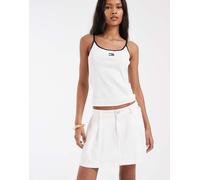 Tommy Jeans - Minigonna bianca a pieghe in twill-Bianco W25