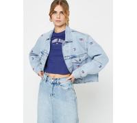 Tommy Jeans - Oversize Cropped Jkt Ag7019 Blu - Abbigliamento L Blu