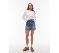 Tommy Jeans - Pantaloncini di jeans mom fit lavaggio medio-Blu W26