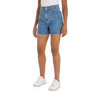Tommy Jeans Pantaloncini in Jeans Donna Mom Short Elasticizzati, Blu (Denim Medium), 24W