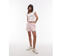 Tommy Jeans - Pantaloncini in jersey rosa confetto con scritta del logo L