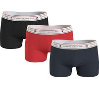 Tommy Jeans Pantaloncino Boxer Uomo Confezione da 3 Intimo, Multicolore (Blk/Hot Heat/Drk Ngh Nvy), S