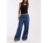 Tommy Jeans - Pantaloni in chambray lavaggio blu medio L