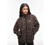 Tommy Jeans - Pile con stampa leopardata e logo-Multicolore S