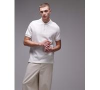 Tommy Jeans - Polo bianco sporco a nido d'ape con logo 50