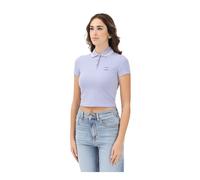 Tommy Jeans - Polo Piqué Elasticizzata con Profili a Contrasto - - Tops - Donna - Viola - S
