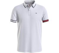 Tommy Jeans Polo TJM Red Flag Cotone Bianco