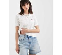 TOMMY JEANS Pointelle Polo Sweater W - polo - donna White S