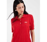 Tommy Jeans - Polo traforata rossa-Rosso L
