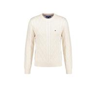 Tommy Jeans - Maglione Girocollo a Treccia Flag - - Knitwear - Uomo - Bianco - XL